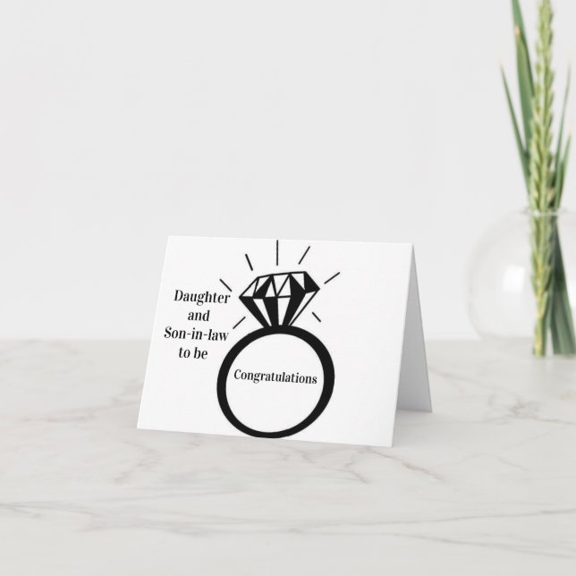TARJETA *HIJA Y YERNO POR VENIR* EN **COMPROMISO** (Anverso)