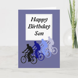 Tarjeta Hijo, Cumpleaños, Bicicleta, Funny Del Ciclo Del P