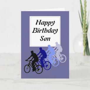 Tarjeta Hijo, Cumpleaños, Bicicleta, Funny Del Ciclo Del P