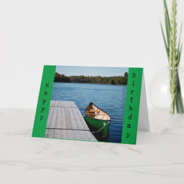 TARJETA **HIJO** CUMPLEAÑOS - ¡COMO UN DÍA EN EL LAGO! (Anverso)