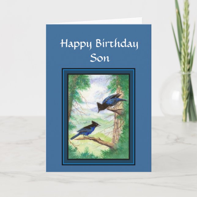 Tarjeta Hijo de Cumpleaños - Actriz Jay Bird, Naturaleza,  (Anverso)