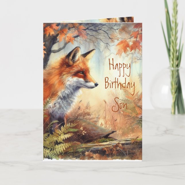Tarjeta Hijo de cumpleaños divertido orgulloso de la natur (Anverso)