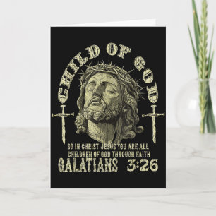 Tarjeta Hijo De Dios Gálatas 3_26 Versículo Bíblico Cristi