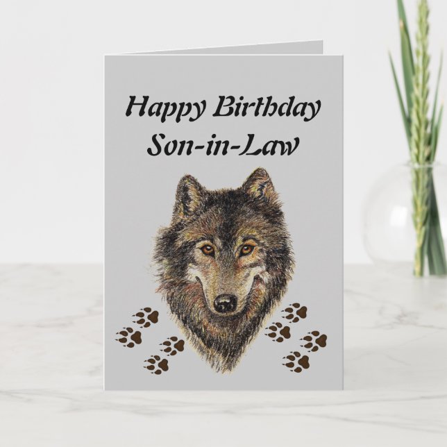 Tarjeta Hijo de familia, lobo, lobos, animal, naturaleza (Anverso)