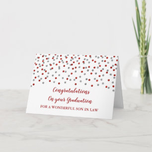 Tarjeta Hijo de Plata Roja en Derecho felicita a graduació