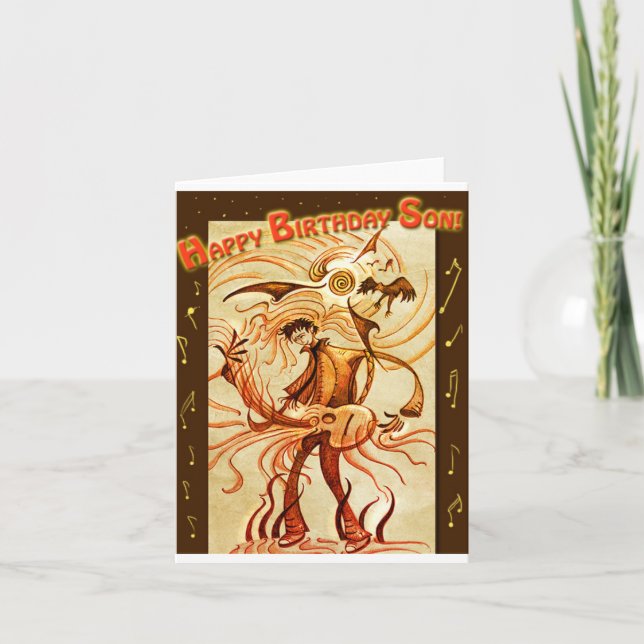 Tarjeta ¡Hijo del feliz cumpleaños! (Anverso)