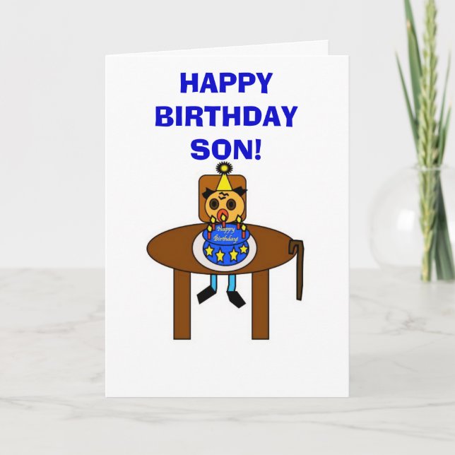 Tarjeta ¡Hijo del feliz cumpleaños! (Anverso)