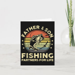 Tarjeta Hijo del padre de la camiseta de pescadores que co