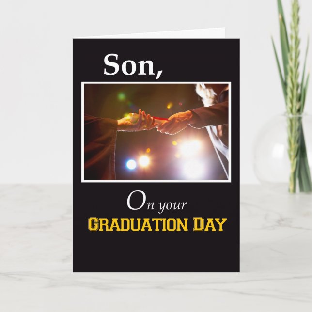 Tarjeta Hijo, Diploma del Día de Graduación (Anverso)