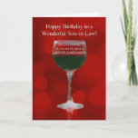 Tarjeta Hijo en Derecho Funny Wine Tema Feliz Cumpleaños S<br><div class="desc">Por un divertido y amoroso hijo en su cumpleaños. Todo en la vida se puede ver de dos maneras,  ¡pero también puede haber una tercera opción! Una tarjeta de cumpleaños con la temática del vino.</div>