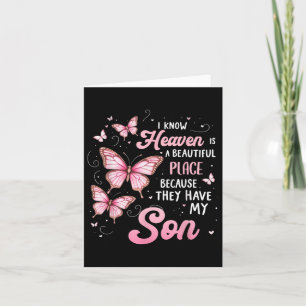 Tarjeta Hijo es mi ángel de la guarda en el cielo Día de l