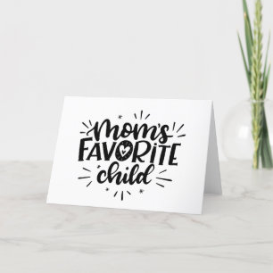 Tarjeta Hijo favorito de mamá, letra a mano