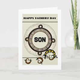 Tarjeta Hijo / Feliz Día del Padre - Mayas / lagartos