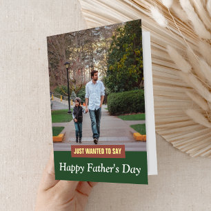 Tarjeta Hijo padre moderno foto feliz día del padre