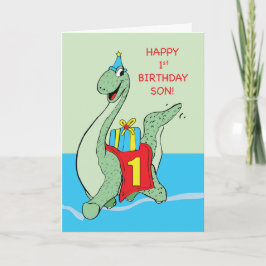 Tarjeta Hijo, primer dinosaurio de cumpleaños