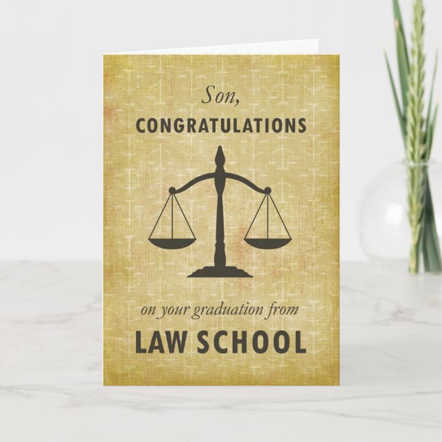 Tarjeta Hijo, Sc de la enhorabuena de la graduación del (Anverso)
