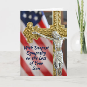 Tarjeta Hijo, simpatía Religiosa Cristiana Ejército