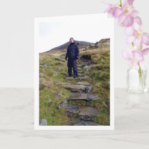 Tarjeta Hiker en el Monte Snowdon