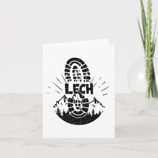 Tarjeta Hiker Lech Vorarlberg Austria Vacaciones (Anverso)