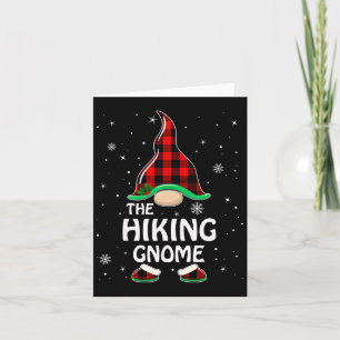 Tarjeta Hiking Gnome Buffalo Plaid Mateo Familia Christine
