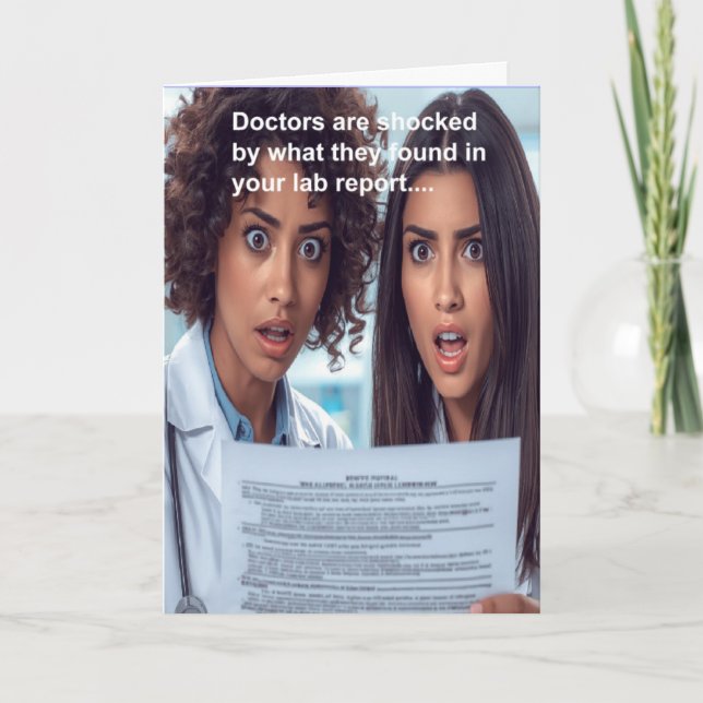 Tarjeta Hilarious beer drinker get well wish (Anverso)