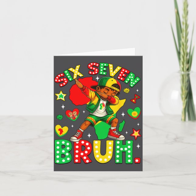 Tarjeta Hilarious Bruh History Dabbing 67 African American (Anverso)