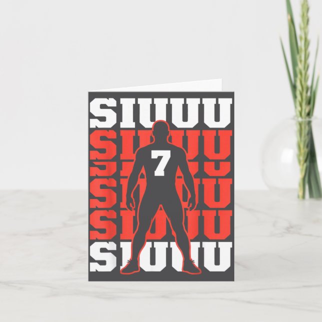 Tarjeta Hilarious s Soccer Fan Lovers Siuuuu Soccer Player (Anverso)