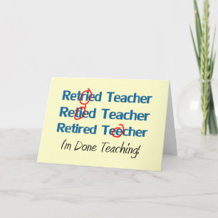 Tarjeta Hilarous retiró los regalos del profesor