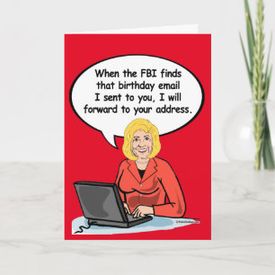 Tarjeta Hillary Birthday Email Card - Cuando el FBI me enc