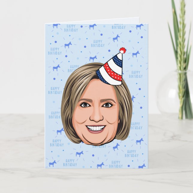 TARJETA HILLARY CLINTON BIRTHDAY (Anverso)