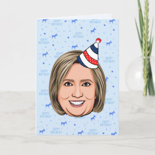 TARJETA HILLARY CLINTON BIRTHDAY