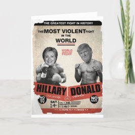 Tarjeta Hillary Clinton y Donald Trump 2016