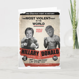Tarjeta Hillary Clinton y Donald Trump 2016