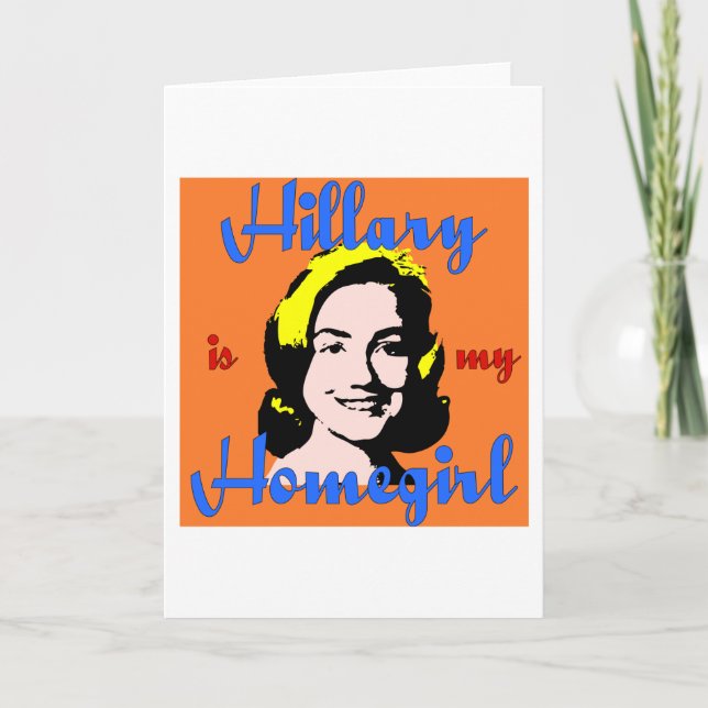 Tarjeta hillary es mi homegirl (Anverso)