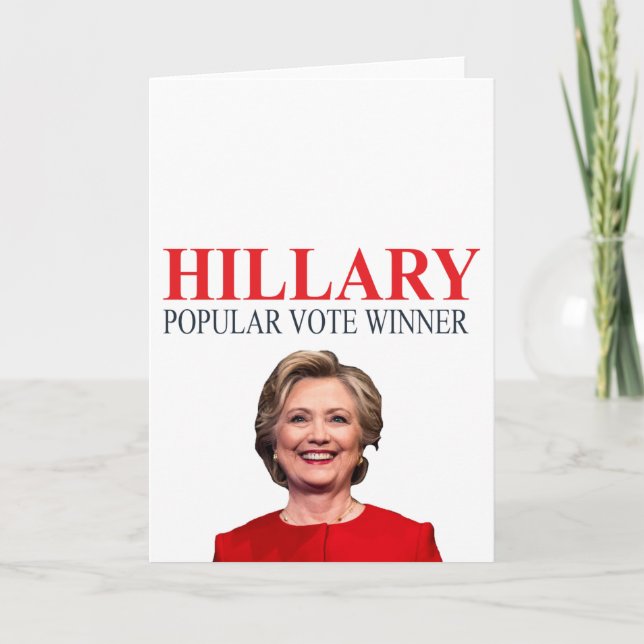 Tarjeta ¡Hillary, ganador del voto popular! (Anverso)