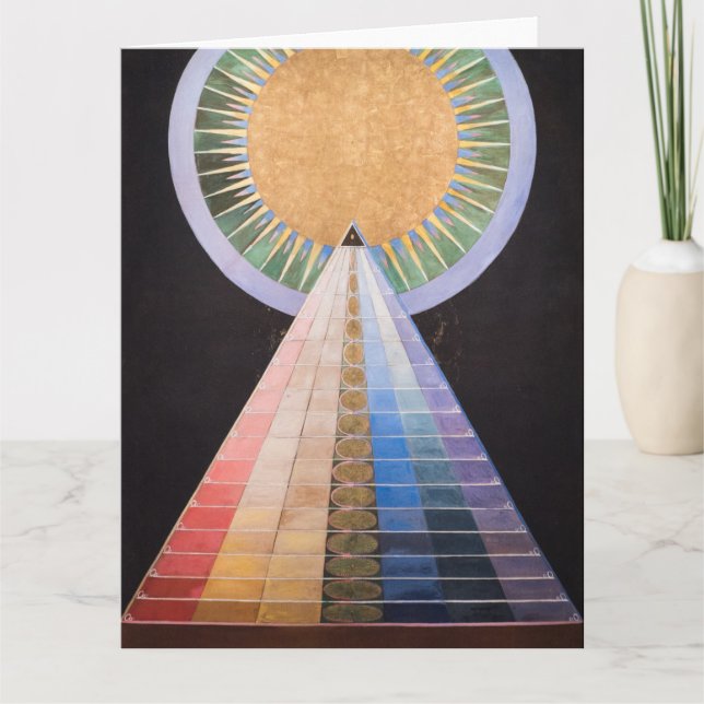 Tarjeta Hilma Af Klint, Altarpiece Nº 1, Resumen de Arte (Anverso)