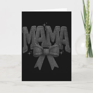 Tarjeta Hilo de lazo coqueto de Navidad,retro Navidad Mamá
