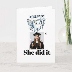 Tarjeta Hilo dental personalizado para graduación de higie