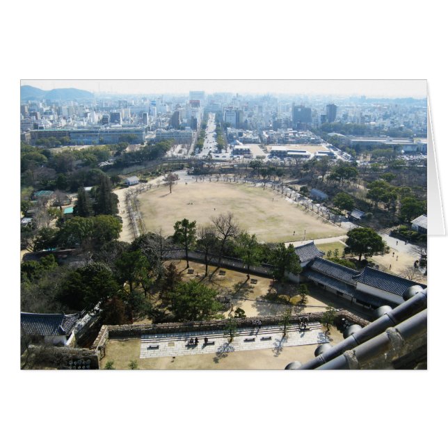 Tarjeta Himeji, Japón (vista desde lo alto del cas (Anverso (Horizontal))