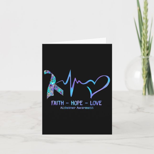 Tarjeta Himerheimer Awareness Faith - Esperanza - Amor (Anverso)