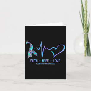 Tarjeta Himerheimer Awareness Faith - Esperanza - Amor