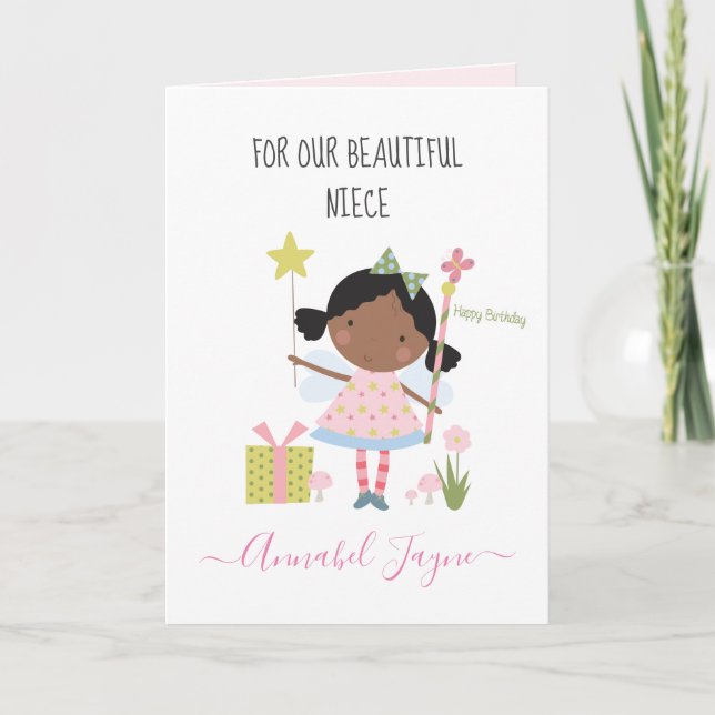 Tarjeta Himno de cumpleaños de sobrina, insípido (Anverso)