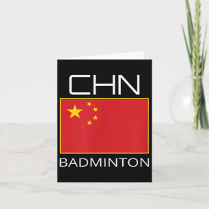 Tarjeta Hincha del equipo chino de Badminton regalo a atle