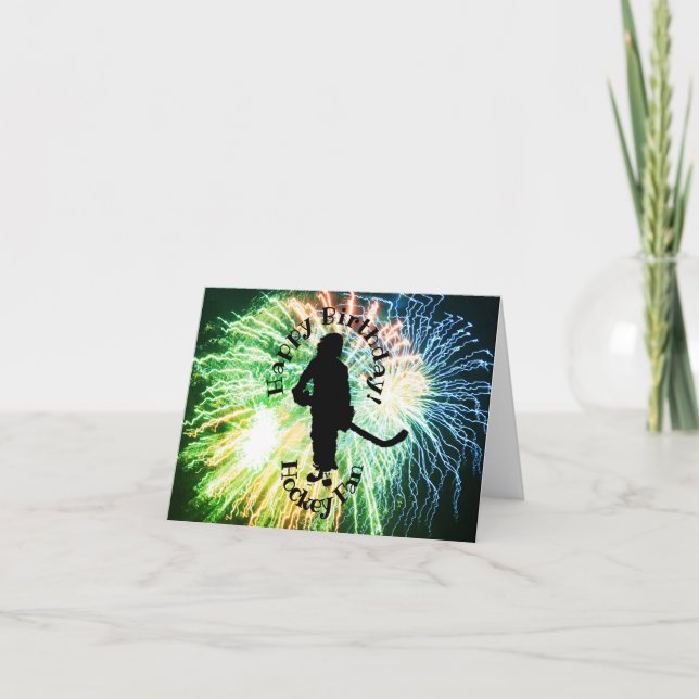 Tarjeta Hincha feliz cumpleaños, silueta (Anverso)