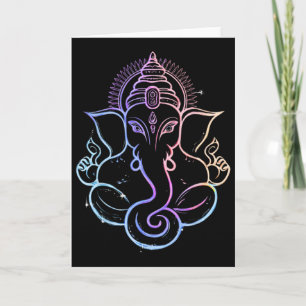 Tarjeta Hindu Ganesha Puja Dios Elefante India Meditación