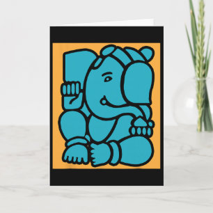 Tarjeta Hindu Ganesha Puja Dios Elefante Yoga Meditación M