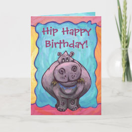 Tarjeta Hip Happy Hippotamus Birday