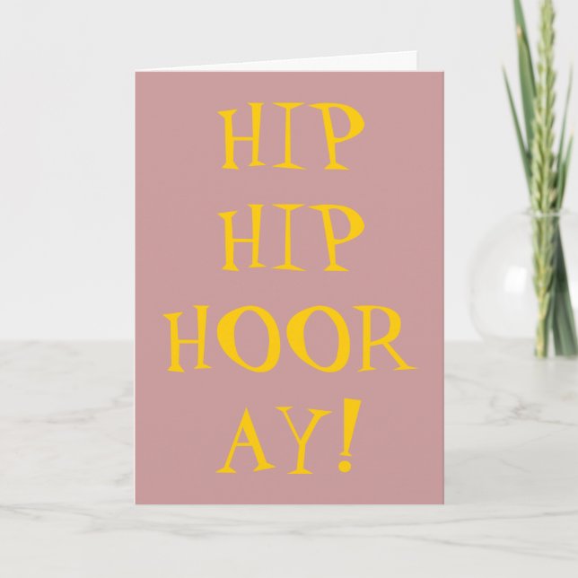 TARJETA HIP HIP HOORAY (Anverso)