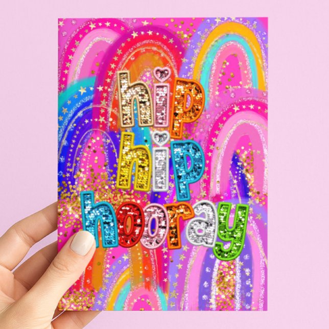 Tarjeta Hip Hip Hurra Cumpleaños (Subido por el creador)