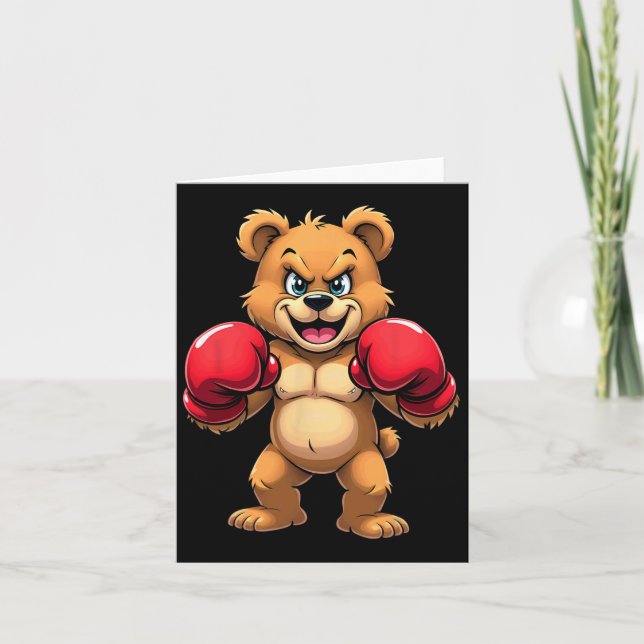 Tarjeta Hip Hop Bear Boxing Kickboxing (Anverso)
